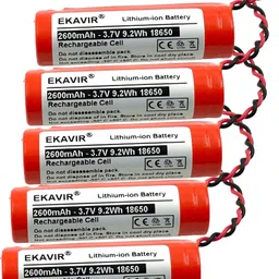 18650 for Electronics: 2600mAh 3.7V with Wired 65x18mm Battery-image-4