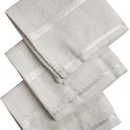 Stylewell (Set of 3)Pcs Women's/ Girl's Pure Soft Cotton White Color Design Towel Hankies ["White"] Handkerchief-picture-17