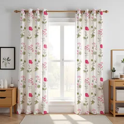 homemonde 213.36 cm (7 ft) Door Cotton Room Darkening Curtain (Pack Of 2)-picture-18