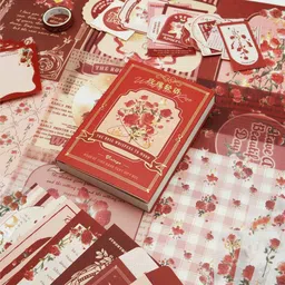zoriada Rose Whisper Journal Supplies Kit Vintage Scrapbook Stickers of Art Journaling Theme, Scrapbook Kit image 5
