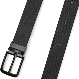 crusset Men Formal Black Genuine Leather Reversible Belt image 4