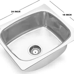 prestige 'oval bowl' (24"x18"x10") stainless steel Vessel Sink with waste pipe Vessel Sink image 5