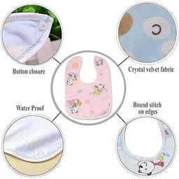 shree traders BIBS FOR 0 to 6 months BABY| Waterproof Spill Resistant Bibs | Soft cotton bib | image 5