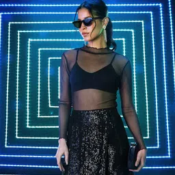 mast & harbour Women Embellished Skorts Black Skirt-picture-29