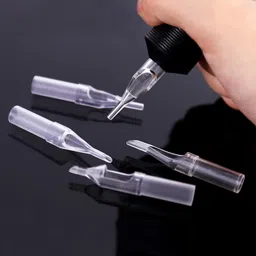 shield plus TATTOO 7RT DISPOSABLE TIP (50 PCS) Disposable Round Liner, Round Shader Tattoo Needles image 3