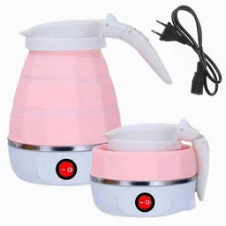 domnikyas Foldable Electric Kettle 600ml Kettle for Travelling | Mini Boiler for Hot Water Portable Travel kettle For Home & Office Use Silicone Fast Boiling Hot Water Boiler & Tea Heater (Multicolor) Electric Kettle-picture-24
