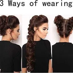 d-divine Women Messy Frill Extensions For Ponytail And Bun Juda Maker Extension Hair Extension image 2