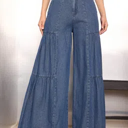 sassafras Women Regular High Rise Blue Jeans-picture-13