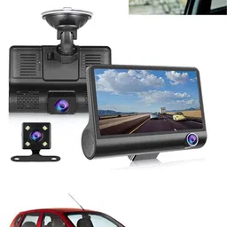 maties 1080P 4 inches LCD car Dash Cam for car security Reverse Assist Camera System Black LCD image 1