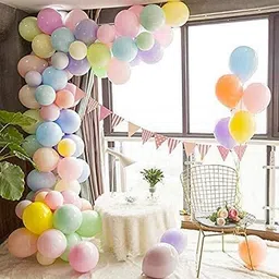 aggarwal graphics Solid Pastel Balloons for Decoration Rainbow Theme Decoration (Latex) Balloon image 5