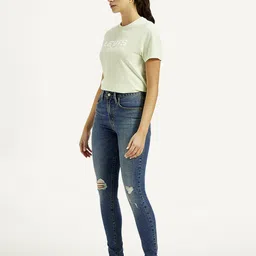 levi's Women Skinny High Rise Blue Jeans image 4
