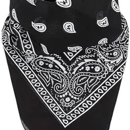 Fabreez Cotton Printed Bandanas /Wristband/Scarf/Headband/Face Mask for Men ["Black"] Handkerchief-picture-31