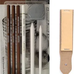 Arts Black & White Charcoal Pencil Kit for Artists Students (Sketching Kit) Pencil-image-43