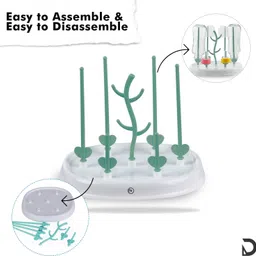 dakos Baby Bottle Drying Rack, Bottle Organizer Rack - 7 Slots image 5