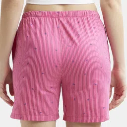 jockey Striped Women Pink Regular Shorts image 3