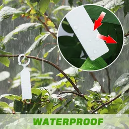 hasthip 100 Count Hanging Plant Tags Reusable Writable PVC Labels Waterproof NA Paper Label image 5