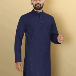 vebnor Men Self Design Jacquard Straight Kurta image 5