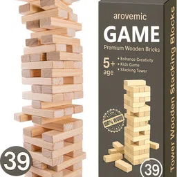 arovemic Skill Building Wooden Tower Game – Fun Jenga Puzzle for Kids-picture-24