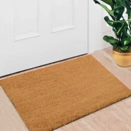 saral home Beige Solid Coir 24 x 16 Inches Stain Resistant Door Mat-picture-11