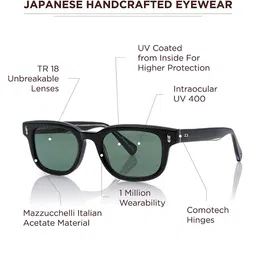 Shisen Fox TAIYO BLACK/CRYSTAL + POLARIZED Unisex Sunglass 50 image 2