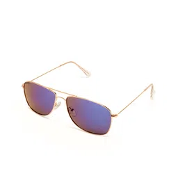 Roadies Unisex Blue Lens & Gold-Toned Rectangle Sunglasses with UV Protected Lens-picture-10