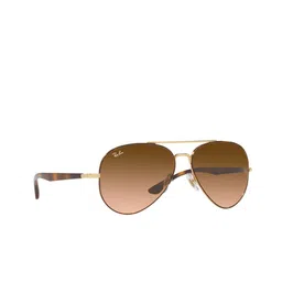 Ray-Ban Unisex Brown Lens & Gold-Toned Aviator Sunglasses with UV Protected Lens image 1
