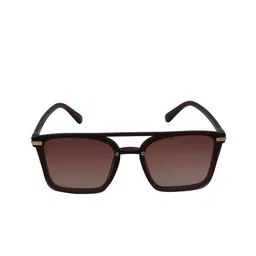 GARTH Unisex Brown Lens & Brown Square Sunglasses with UV Protected Lens BIKE_BROWN_GRT image 2