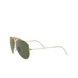 Ray-Ban Unisex Green Lens & Gold-Toned Aviator UV Protected Lens Sunglasses image 5