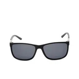 SUNNIES Unisex Grey Lens & Black Rectangle Sunglasses SUNNIES-011-C3 image 3
