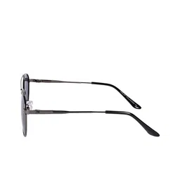 AISLIN Unisex Round Sunglass With UV Protected Lens ES_13481-96-AS-K004-BLK-GUN-RD image 3