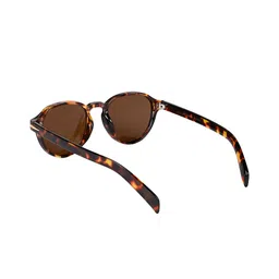 AISLIN Unisex Round Sunglasses with UV Protected Lens ES_12331-93-AS-987-BRW-oBRW-RD image 4