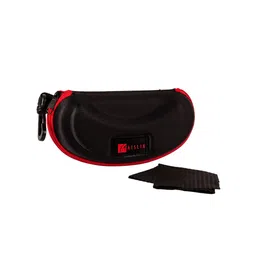 AISLIN Unisex Black Lens & Gold-Toned Wayfarer Sunglasses with UV Protected Lens image 4