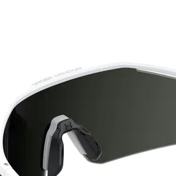 UNDER ARMOUR Men Clear Lens & White Half Rim Shield Sunglasses image 2