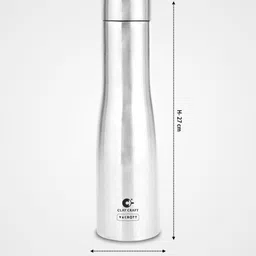 CLAY CRAFT Silver-Toned Single Stainless Steel Solid Single Wall Water Bottle image 2