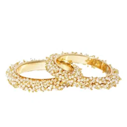 Align Set Of 2 Gold Plated Beaded Bangles image 1