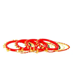 Align Set Of 4 Gold-Plated Pearls Beaded Bangles image 1