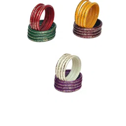 NMII Set of 24 Gold-plated Glass Bangles-image-46