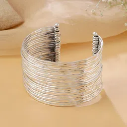 kashwini  Silver-Plated Cuff Bangle-picture-12