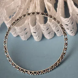 Shyle Sterling Silver Moh Intricate Spiral Border Bangle-picture-29