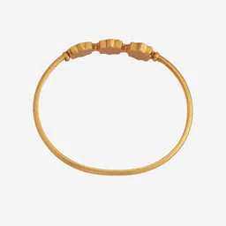 Kushal's Fashion Jewellery Ruby-Green Gold-Plated Antique Kada image 4