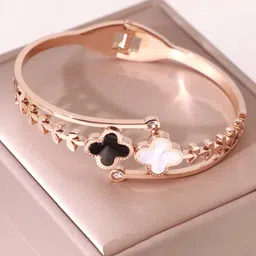 Designs & You Stainless Steel Gold-Plated Bangle-Style Bracelet image 3