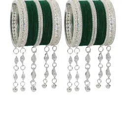 NMII Set Of 40 Velvet & Gemstone-Studded Bangles image 2