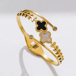 Designs & You Stainless Steel Gold-Plated Bangle-Style Bracelet image 5