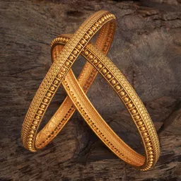 Kushal's Fashion Jewellery Set Of 2 Gold-Plated Bangles-picture-40