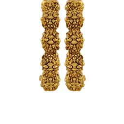 Adwitiya Collection Set of 2 24KT Gold-Plated Bangles image 2
