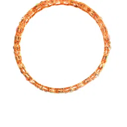 Jewar Mandi Set Of 2 Rose Gold-Plated AD Stone-Studded Bangles image 4