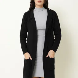 RAREISM Cotton Longline Front Open Sweater-picture-41