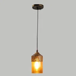 foziq Aida Antique Gold Metal Hanging Light image 3