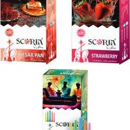 Herbal Hookah Molasses Kesar pan, Strawberry, with Mouth Tip Hookah Flavor-image-1