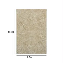 imperial knots Ivory Polyester 36 x 24 Inches Shaggy Floor Runner image 3